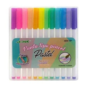 Plumones A Ink Pastel Tipo Pincel c/12
