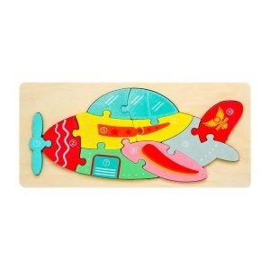 Rompecabezas de Madera Didáctico 22 x 9.5 cm c/10 Piezas